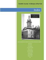 Franklin County: A Glimpse of the Past