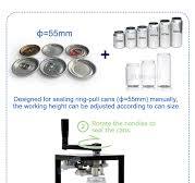 Manual Rotary Ring-pull Caps Aluminum Metal Tin Cans Seamer Sealing Capping  Machine