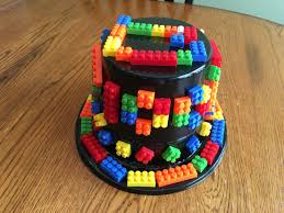 Cj S 100th Day Of School Hat Project It Cost 6 1 Top Hat From Party City And 5 Bag Of Imitation Legos From The Party Sect Crazy Hats Crazy Hat Day Hat Day
