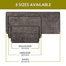 24 x 36 is a standard door mat size for this type of doormat, however 21 x 33 makes a nice statement as well. Amazon Com Indoor Doormat Super Absorbent Mud Mat 24 X 36 Inch Non Slip Door Mat For Front Door Inside Floor Dirt Trapper Mats Cotton Entrance Rug Shoes Scraper Machine Washable Carpet