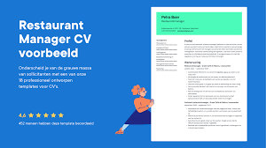 Restaurant Manager Cv Voorbeeld Schrijf Tips 2022 Cvster Nl