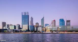 Perth Cbd Skyline At Dusk View From Swan River Skyline City Skyline City