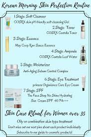 Those with combination skin may not need to cleanse twice per day. Korean Skincare Morning Routine For Oily Combination Skin For Women In Their 30 S Mild Skin S Korean Skincare Routine Simple Skincare Routine Combination Skin