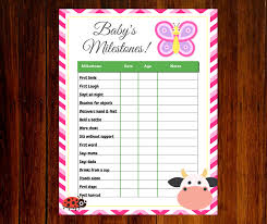 Baby Growth And Milestones Chart Printable