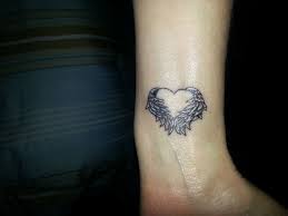 Small angel wing with alphabet m tattoo on leg (just above ankle) small angel wings outline tattoo on wrist. My Angel Heart Tattoo In Memory Of All My Angels Tattooideasinmemoryof Foot Tattoos Angel Tattoo For Women Foot Tattoos For Women