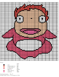 Ponyo Tatie Grenouille Et Ses Petites Croas Grille Pixel Art Ponyo Broderie Point De Croix