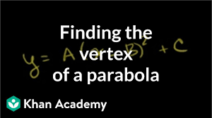 Completing the square and vertex form. Finding The Vertex Of A Parabola In Standard Form Video Khan Academy