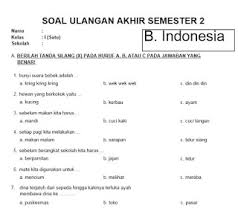 Contoh soal anak tk bahasa indonesia. Soal Bahasa Indonesia Kelas 1 Sd Semester 2 Dan Kunci Jawaban Panduandapodik Id