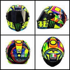 He best collection of alexander rossi's indycar helmets at the best price this is an exact replica of the. Helmet Vale Soleluna Edition 2016 Bike Helmet Design Valentino Rossi Helmet Design