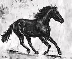 Fire horse mascot flaming wild mustang vector. Painting Of A Gorgeous Black Mustang Horse Running Digital Art By Idan Badishi