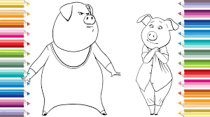 All your favorite characters are here such as. Sing Movie Coloring Book Pages Gunter And Rosita Sing Colouring For Kids Youtube