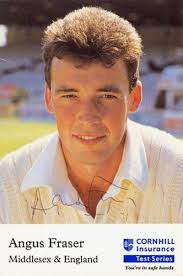 Angus Fraser Middlesex & England signed 6x4 inch promo card