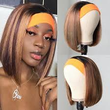 Human hair wigs are among the most natural looking wigs available, simply because they are truly natural hair! Unice Bob Straight Wig Ombre Headband Wigs Straight Human Hair Wig Dark Rrooted Honey Blonde Wigs 1btl412 Color Unice Com