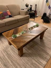 My First Woodworking Project A Coffee Table With Removable Planter Boxes Woodworking Coffee Table Coffee Table Wood Coffee Table Planter