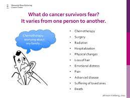 But cancer is feared because it is an out of control situation and we do know, we have now lots to control the situation. Fear Of Recurrence For Breast And Ovarian Cancer Survivors