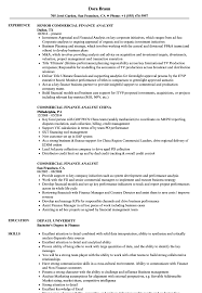 Commercial Finance Analyst Resume Samples Velvet Jobs