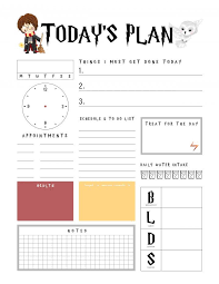 Harry Potter Free Printable Daily Planner The Cottage Market Harry Potter Printables Harry Potter Free Daily Planner Printables Free