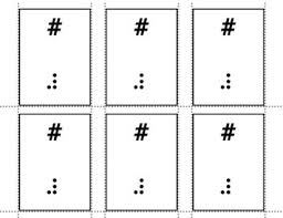 Place Value Flip Chart Including Large Print Braille Numbers