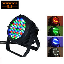 tiptop 54x3w rgbw led par 64 light waterproof type dmx 512 8channels led par cans ip 65 rate led stage ligh led stage lights commercial lighting waterproof led