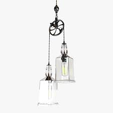 3d Model Whiskey Bottles Pulley Pendant Lighting