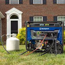 The westinghouse wgen9500df dual fuel portable generator produces up to 12,500 peak watts and 9,500 running watts, the wgen9500df is a dual fuel generator that operates on gasoline or propane (lpg). Westinghouse Wgen9500df Dual Fuel Portable Generator 9500 Rated Watts 12500 Peak Watts Gas Or Propane Powered Electric Start Transfer Switch Rv Ready Carb Compliant Multicolor Amazon Ca Patio Lawn Garden