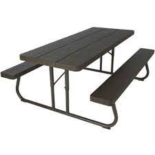 Lifetime 60228 Faux Wood Brown Color Picnic Table On Sale With Fast Free Shipping Portable Picnic Table Folding Picnic Table Picnic Table