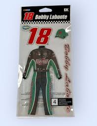 BOBBY LABONTE Fire Suit 18 Racing NASCAR Stickers Jolees 4pc Craft  Scrapbook