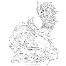 Raya the guardian of the dragon gem. Raya And The Last Dragon Are Friends Coloring Pages In 2021 Dragon Coloring Page Dragon Coloring Pages Coloring Pages Dragon