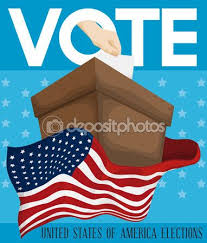 Ballot Box With American Flag Around It Inviting You To Vote