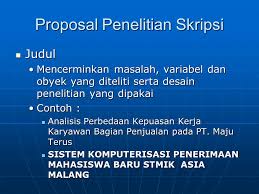 Proposal lazimnya dikenal sebagai sebuah dokumen yang berisi rencana kegiatan yang terancang secara sistematis dan terperinci. Bab 6 Proposal Penelitian Ppt Download