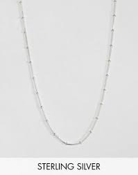 Kingsley Ryan Sterling Silver Ball Detail Chain Necklace Necklace Chain Necklace Silver Chain Necklace