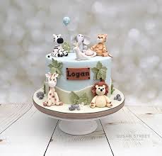 First birthday cake ideas for boys wallfry wall art for small. Safari Themed 1st Birthday Cake With Handmade Sugar Animals Boys 1st Birthday Cake Baby Birthday Cakes Baby Boy Birthday Cake