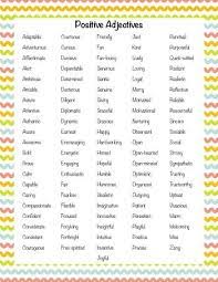 100 Positive Adjectives To Describe A Child With Free Printable Poster Describing Words Positive Adjectives Adjective Words