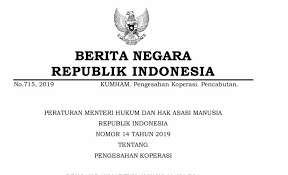 Contoh sk kepala unit usaha guru ilmu sosial. Peraturan Menteri Hukum Dan Hak Asasi Manusia Republik Indonesia Nomor 14 Tahun 2019 Tentang Pengesahan Koperasi Ikatan Notaris Indonesia