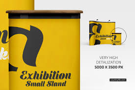 The best free mockups in one place. Exhibition Stands Mockup Set In Indoor Advertising Mockups On Yellow Images Creative Store
