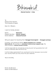 Surat Keterangan Bekerja Freelance Untuk Pengajuan Visa Jepang Panduaji Net Cute766