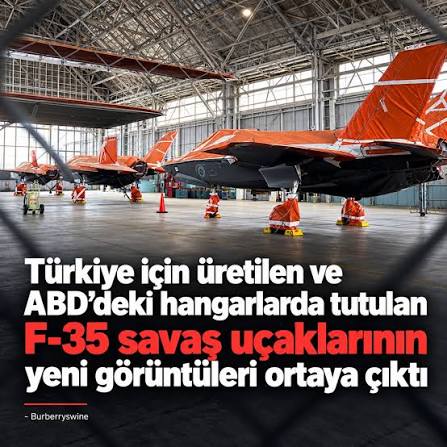 Türkiye İçin Üretilen F-35'ler ABD'de Hangarda Görüntülendi Türk Hava  Kuvvetleri için üretilen ancak Türkiye'ye gönderilmeyen 6 adet F-35A savaş  uçağının ABD'de muhafaza edildiği hangardan yeni görüntüler paylaşıldı.  18-0001 ile 18-0006 kuyruk numaralarına