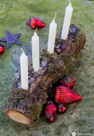 Schnelle Adventskranz Alternative Aus Holz Diy Weihnachten Dekoration Adventskranz Holz Schone Weihnachtsdekoration