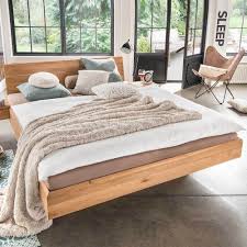 Schwebendes Holzbett Aus Wildeiche Massivholz Modern Moebel Liebe Com Holzbett Bett Massivholzbett
