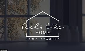 Projekt Logo Home Staging Feelslikehome Stronytop Geometric Logo Design House Logo Design Logo Design Inspiration
