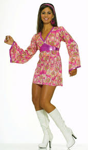 Flower Power Dress Costume Women S 60 S Go Go Costume Flower Power Dress Disco Costume 60s Outfits
