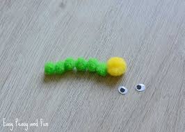 Pom Pom Caterpillar Craft Caterpillar Craft Paper Crafts For Kids Crafts