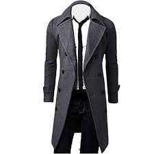 Les parkas, trenchs et manteaux à capuches aux couleurs et matières somptueuses sont des pièces indispensables pour être élégant et à l'abri des intempéries, jour et nuit. Manteau Homme Automne Hiver Chaud Long Slim Trench Coat Vestes En Laine Manche Longues Fashio Veste En Laine Manteau Homme Trench Coat