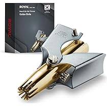 [Made in Korea] ROYAL Nose and Ear Hair Trimmer for Men, Manual,  Battery-Free, Waterproof, Stainless Steel, Painless with Twelve Dual-Edged  Blades, Patented Mechanism (Gold) : Amazon.co.uk: Health & Personal Care