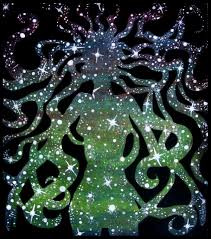 Green Star Woman Psychedelic Animation Star Art Psychedelic Art