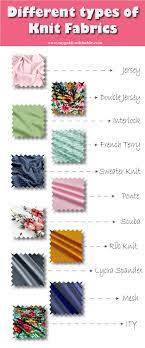 All you need is the right stitch and needles and you will jersey knit fabric dresses are so comfortable to wear and are usually quick and easy projects to make. Types Of Knit Fabrics And Their Best Uses On Garments Knit Fabric Pattern Knit Fabric Projects Jersey Fabric Projects