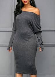 Long Sleeve Casual Fitted Dress Fashion Fashion Dresses Online Clothes