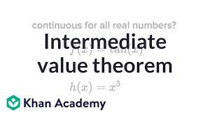 Intermediate Value Theorem Video Khan Academy