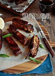 Sticky Spicy Lamb Ribs Recipe Lamb Ribs Lamb Recipes Lamb Dishes