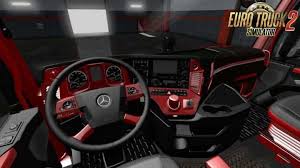 Ets2 Mercedes Mp4 Red Black Lux Interior 1 34 X Download Mercedes Black And Red Ford Focus Iii